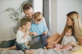 Family thinking about its future trip